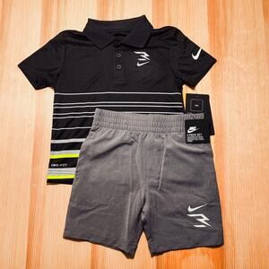 Nike 3BRAND Boys Polo T-shirt and Shorts Set
